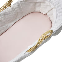 beddybyes rose pink Silk Moses Basket Fitted Sheet