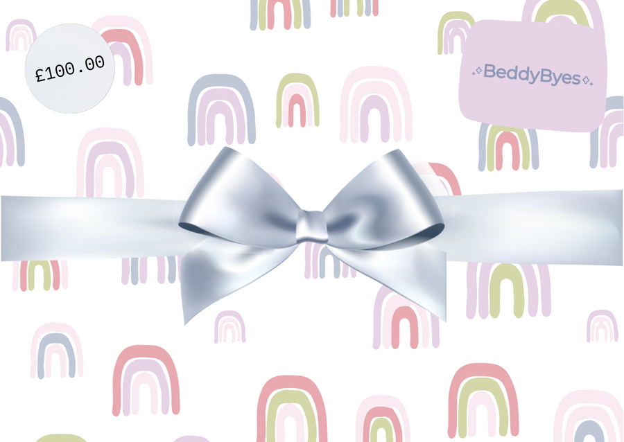 £100 beddybyes gift card for special occasions like baby showers, christenings and birthdays