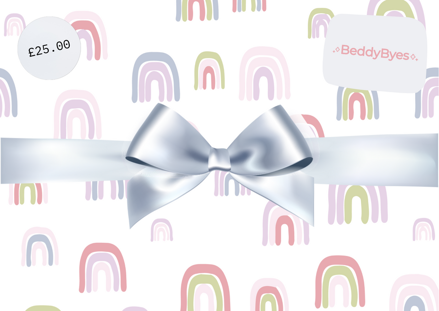 £25 beddybyes gift card for special occasions like baby showers, christenings and birthdays