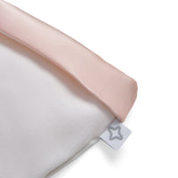 Logo label on BeddyByes Baby Blush Pink Silk Cotton Baby Hat
