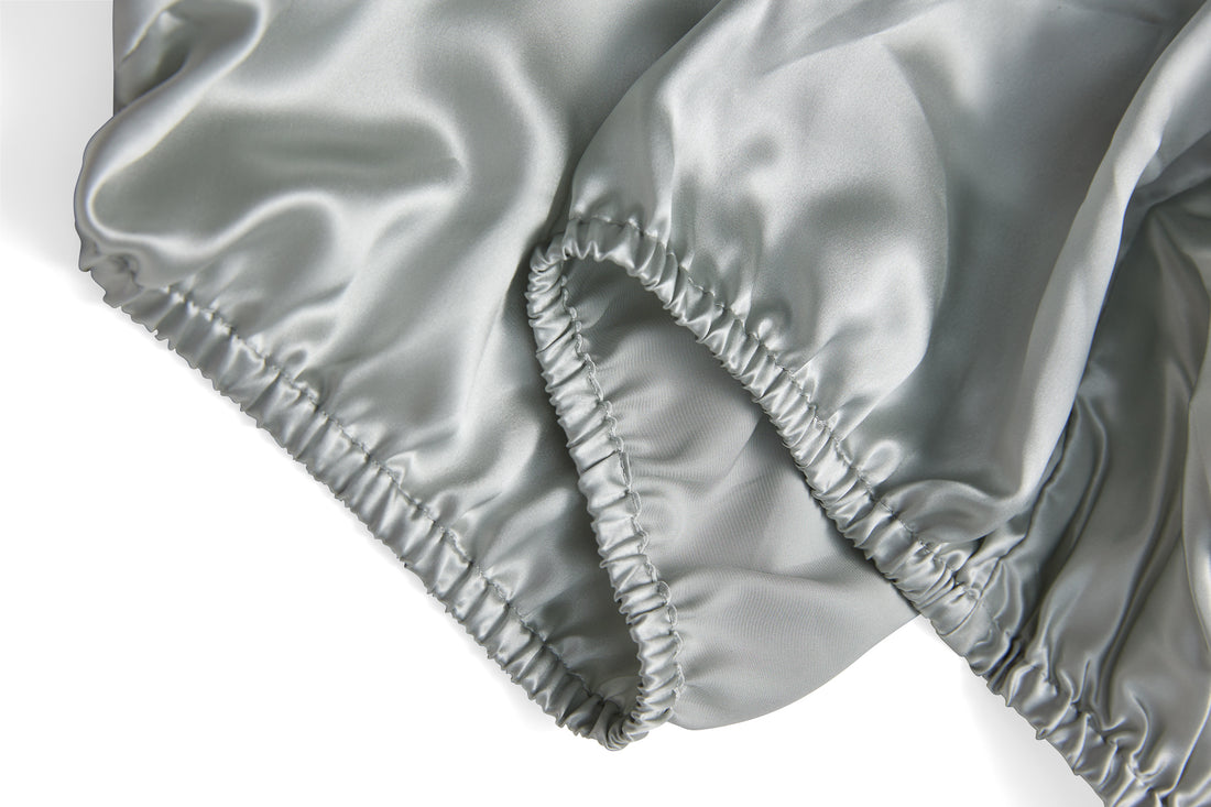 beddybyes silver grey silk sheets