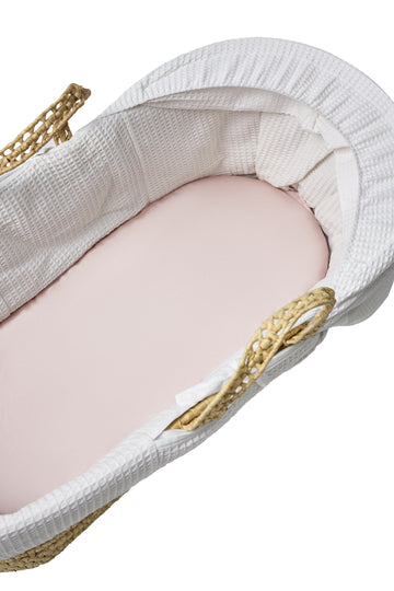 beddybyes rose pink Silk Moses Basket Fitted Sheet