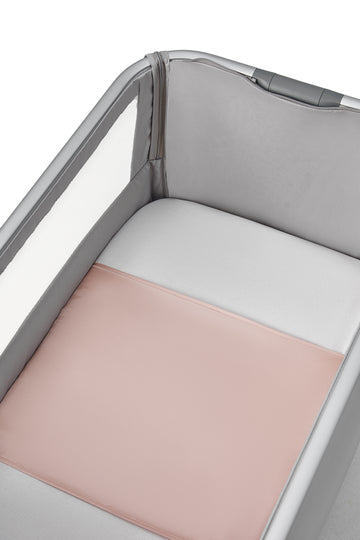 beddybyes blush pink Silk Universal Travel Slip next to me