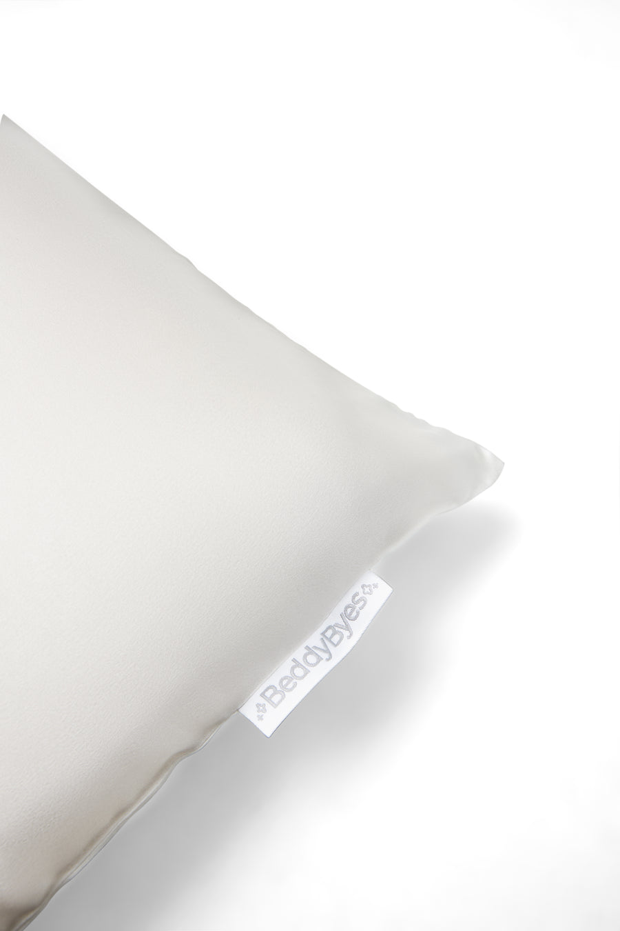 beddybyes snow white Silk Queen Pillowcase logo label